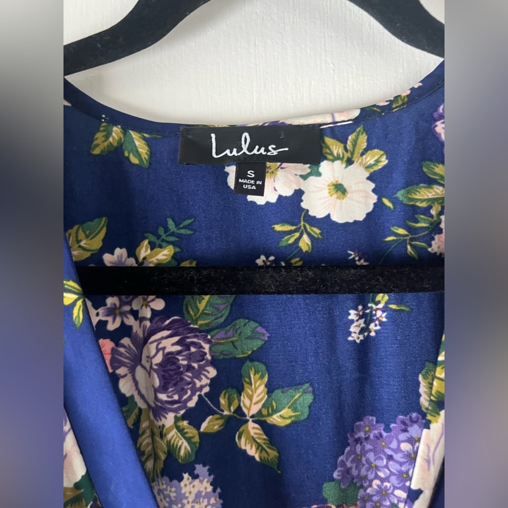 Lulu’s Honey Punch That’s A Wrap Floral Faux Wrap Dress Cottagecore Date Night - Picture 6 of 14